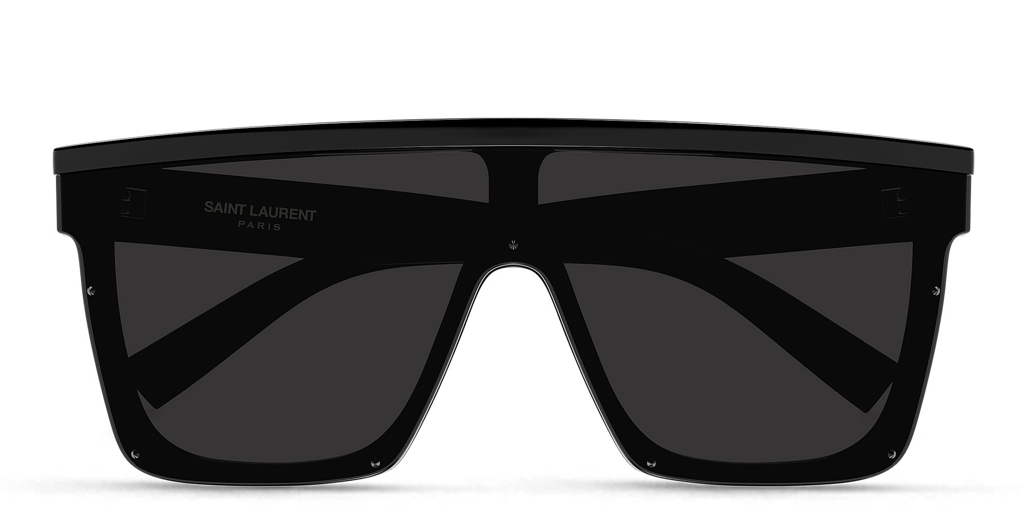 

Logo Wide Rectangle Sunglasses, Black