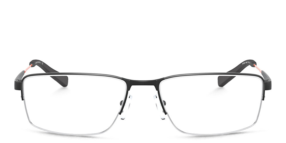 ارماني إكستشينج نظارات طبية مستطيلة واسعة بشعار العلامة