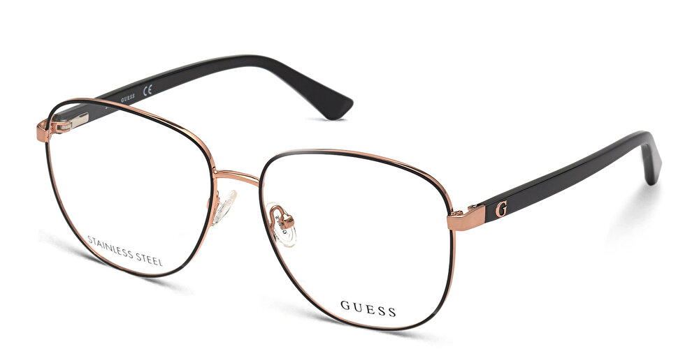 GUESS Wide Square Eyeglasses