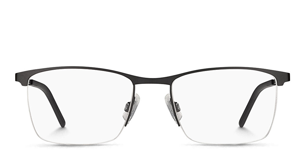 HUGO BOSS Half-Rim Square Eyeglasses