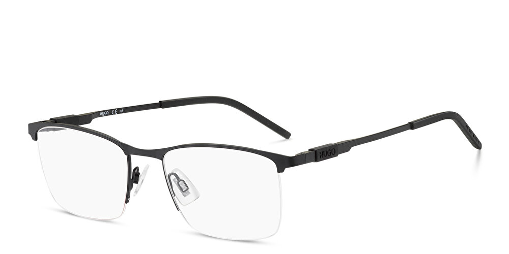 HUGO BOSS Half-Rim Square Eyeglasses