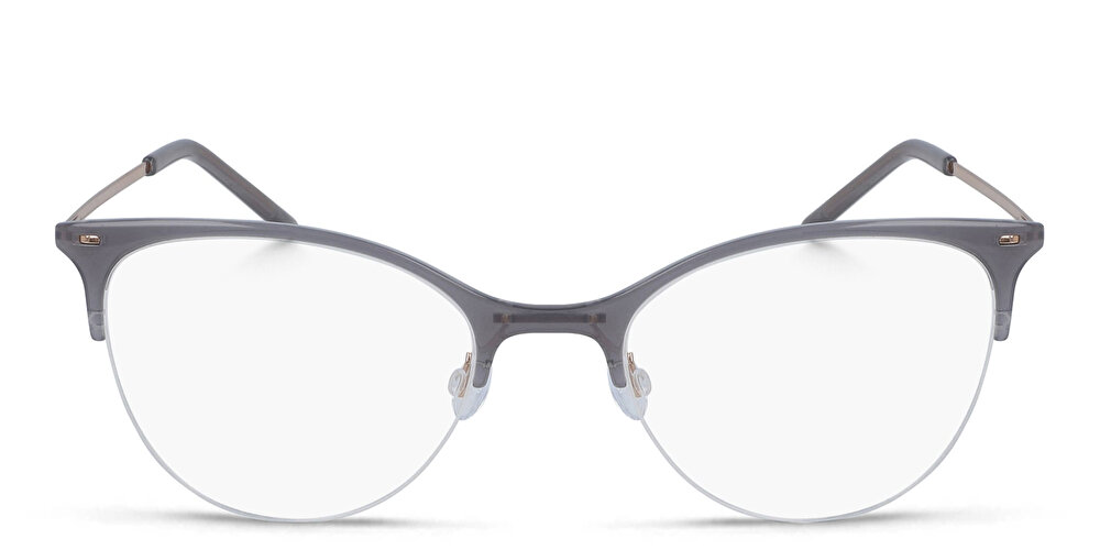 PURE Half-Rim Cat-Eye Eyeglasses