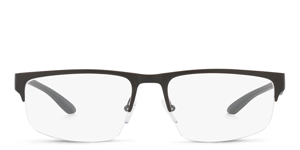 ارماني إكستشينج نظارات طبية مستطيلة واسعة بنصف إطار