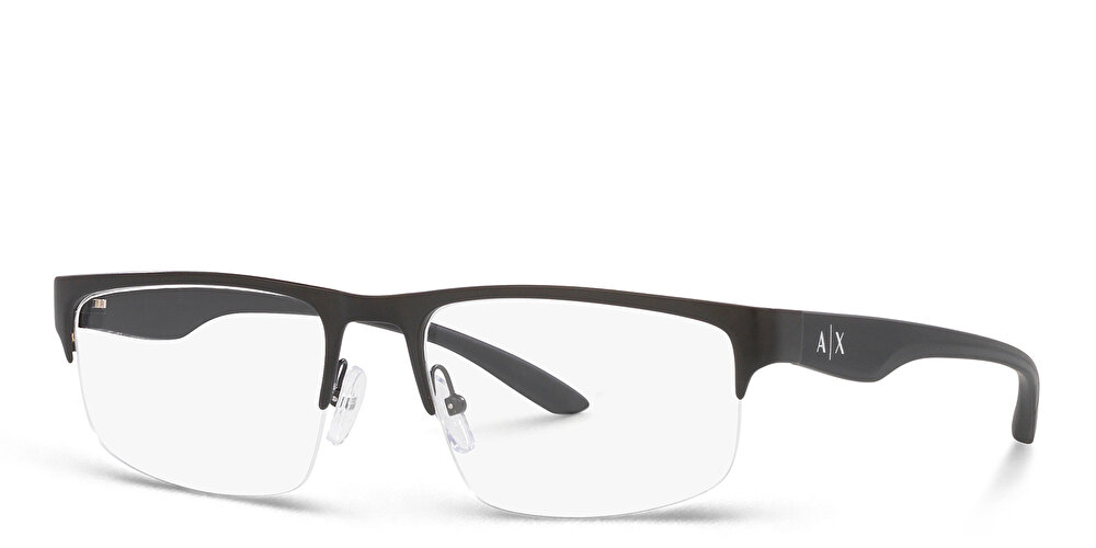 ارماني إكستشينج نظارات طبية مستطيلة واسعة بنصف إطار