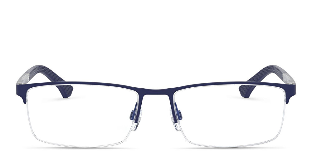 EMPORIO ARMANI Half Rim Rectangle Eyeglasses