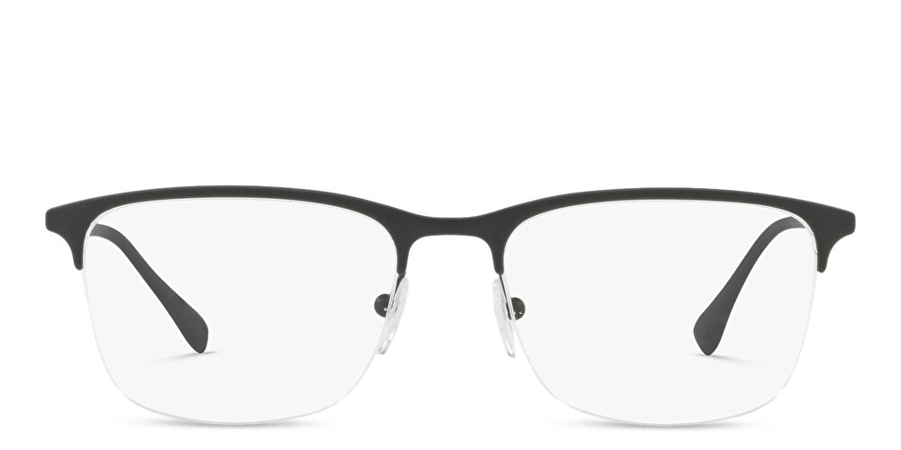 PRADA LINEA ROSSA Half-Rim Wide Rectangle Eyeglasses