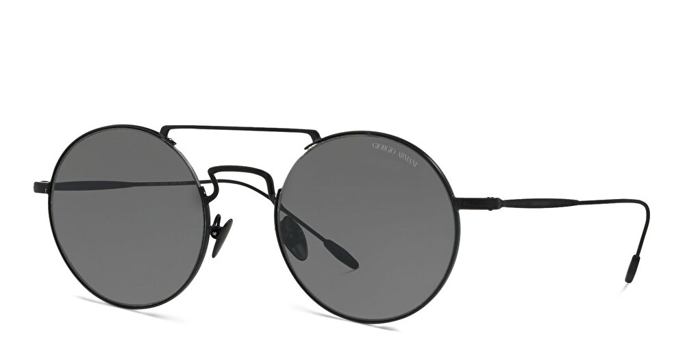 GIORGIO ARMANI Half Rim Round Sunglasses