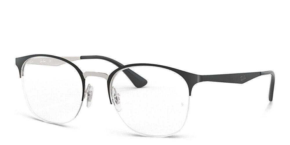 Ray-Ban Unisex Half Rim Round Eyeglasses