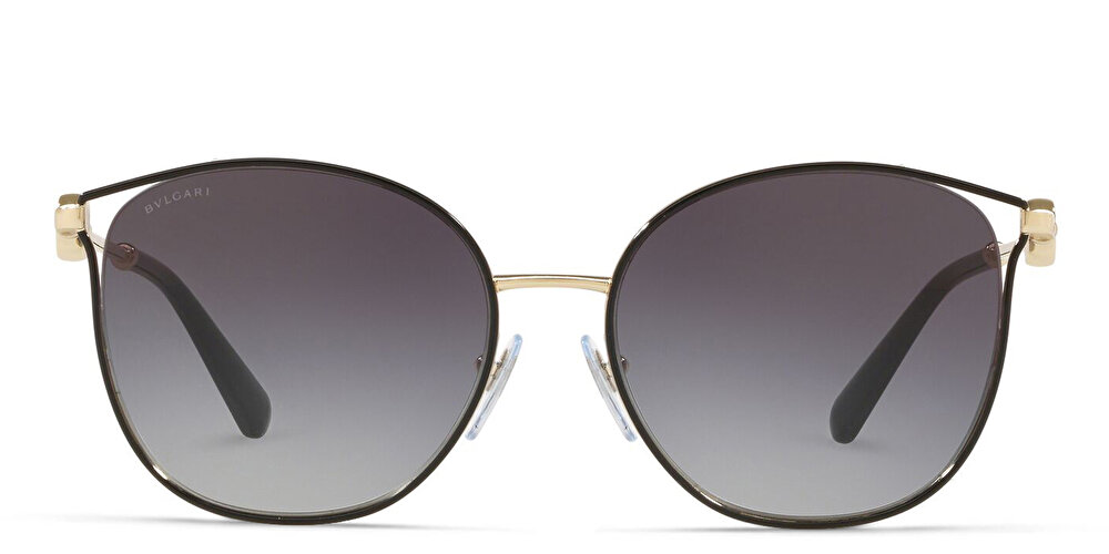 BVLGARI Half Rim Cat Eye Sunglasses