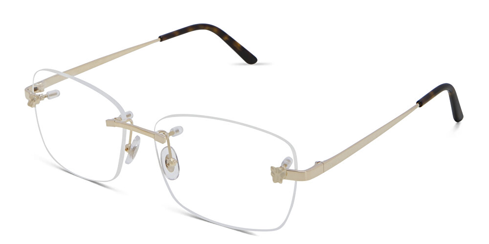 Cartier Panthère de Cartier Rimless Wide Eyeglasses