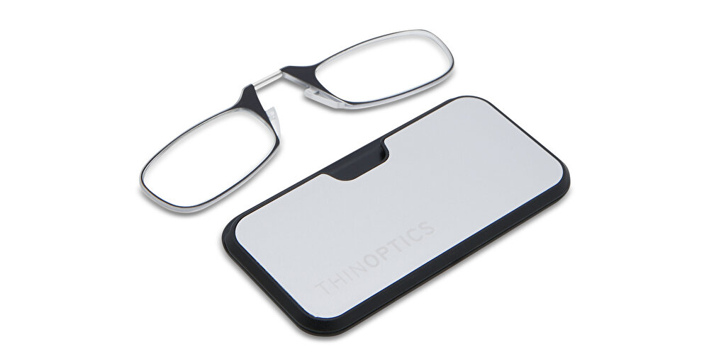ثين أوبتكس +2.5 نظارة للقراءة مع حافظة معدنية رفيعة