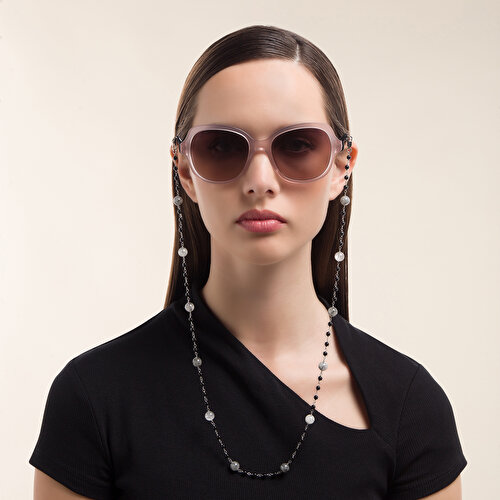 Uoptic Onyx & Stainless Steel Glasses Chain