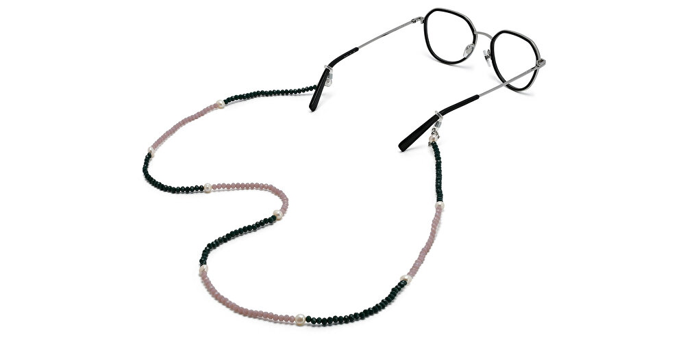 The RICCI DISTRICT Natural Pearls & Crystals Glasses Chain