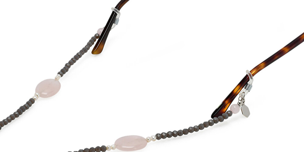 The RICCI DISTRICT Crystals & Rose Quartz Glasses Chain