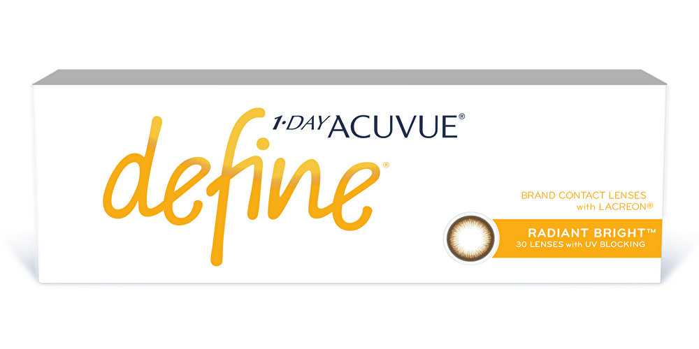 ACUVUE DEFINE RADIANT BRIGHT 1-Day Color Contact Lenses - Pack of 30