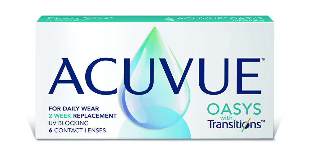 ACUVUE OASYS with Transitions Bi - weekly Clear Contact Lenses-Pack of 6
