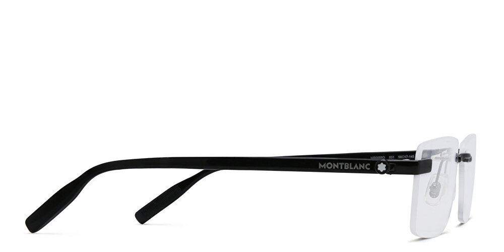 مونت بلانك نظارة طبية مستطيلة كبيرة بنصف إطار