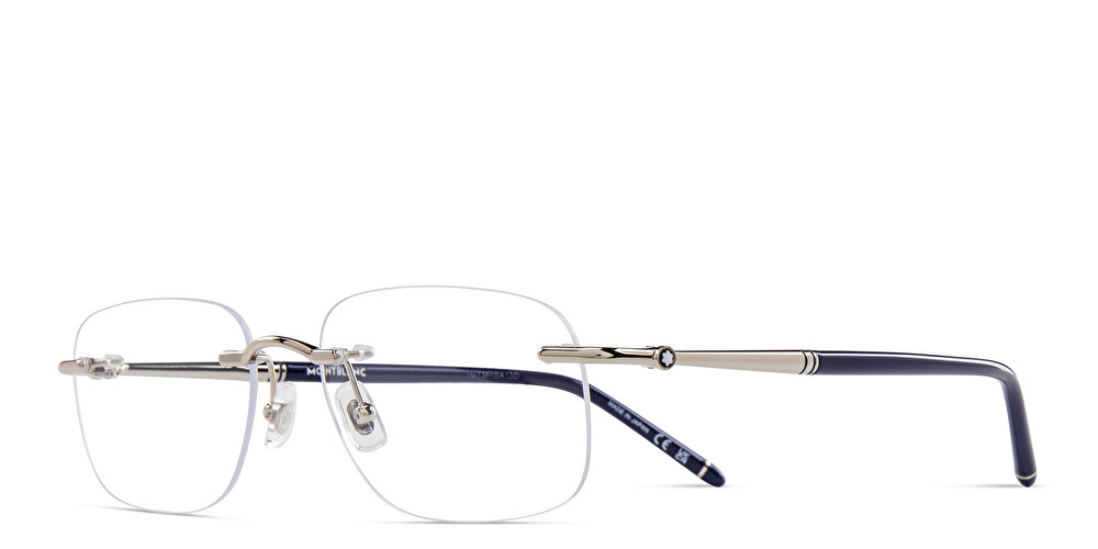 مونت بلانك نظارات طبية مستطيلة واسعة بدون إطار