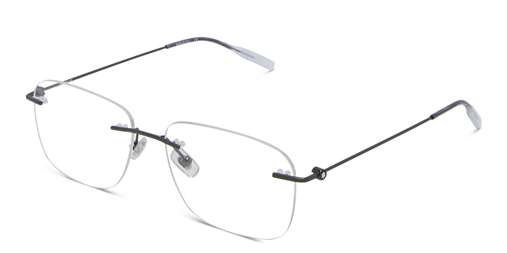 مونت بلانك نظارة طبية مستطيلة كبيرة بنصف إطار