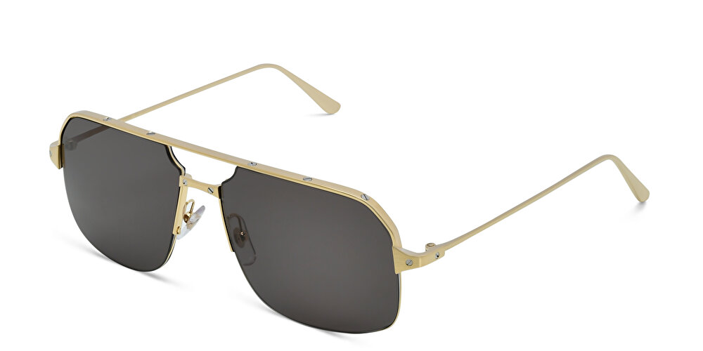 Cartier Half Rim Aviator Sunglasses