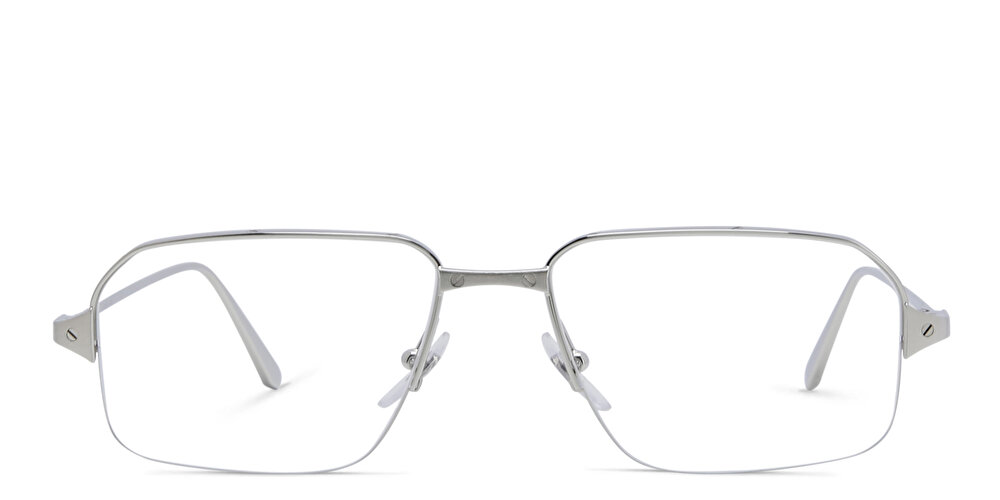 Cartier Half Rim Wide Rectangle Eyeglasses