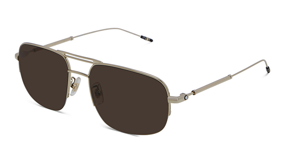 MONTBLANC Half Rim Aviator Sunglasses