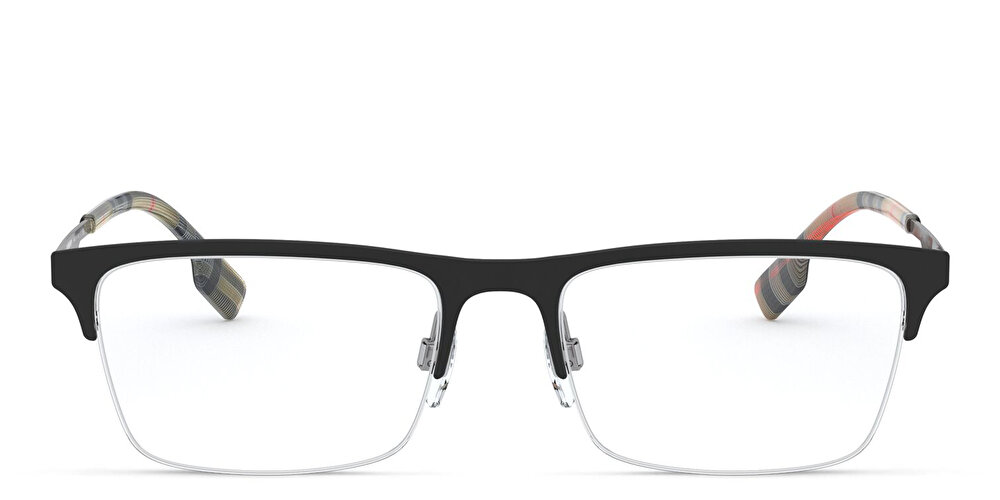 BURBERRY Half Rim Rectangle Eyeglasses