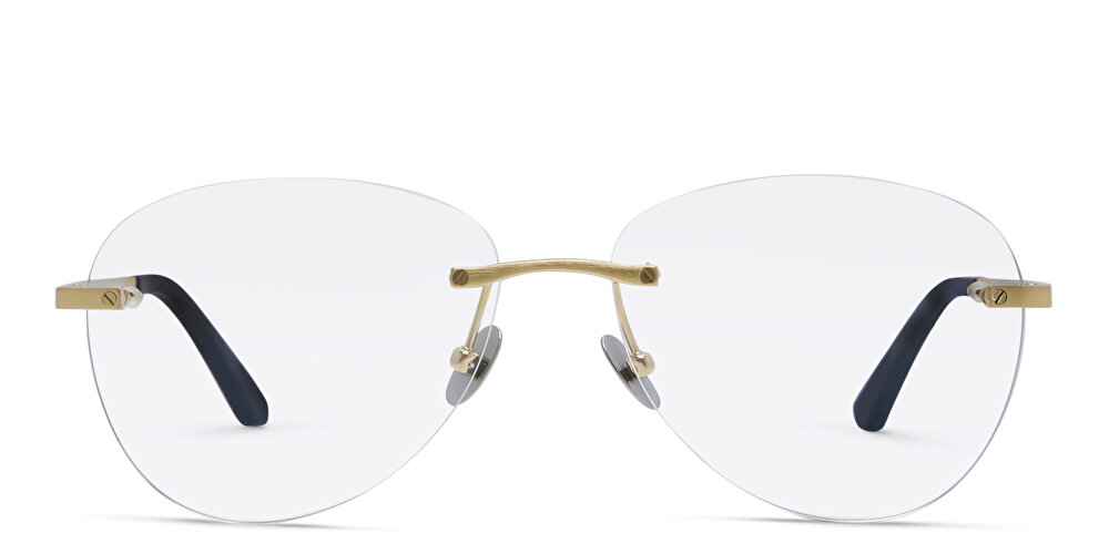 Cartier Rimless Wide Aviator Eyeglasses