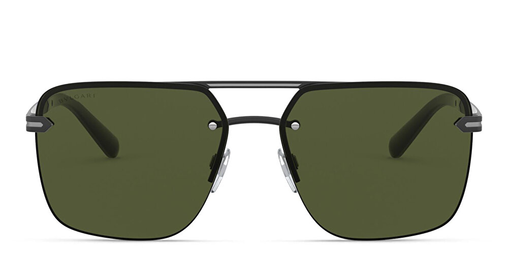 BVLGARI Rimless Wide Rectangle Sunglasses