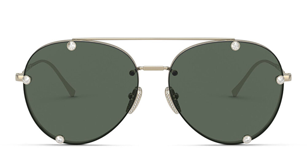 VALENTINO Rimless Aviator Sunglasses
