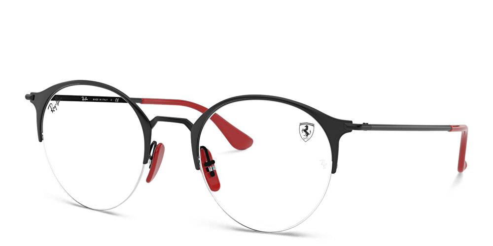 Ray-Ban Ferrari Unisex Half Rim Round Eyeglasses