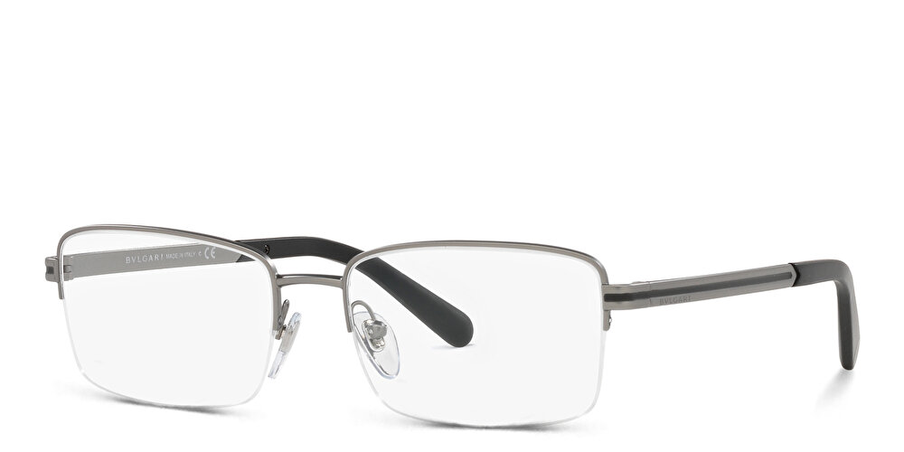 BVLGARI Half-Rim Wide Rectangle Eyeglasses
