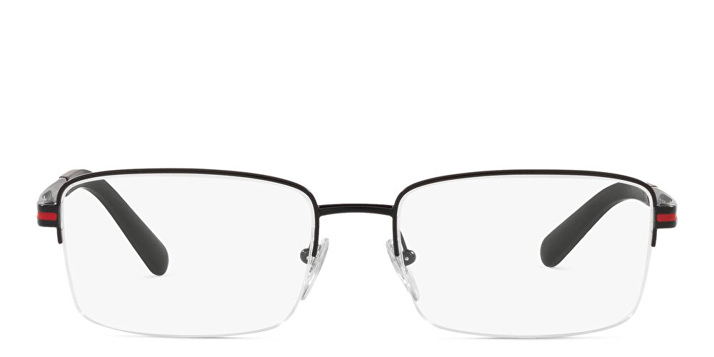 BVLGARI Half Rim Wide Rectangle Eyeglasses