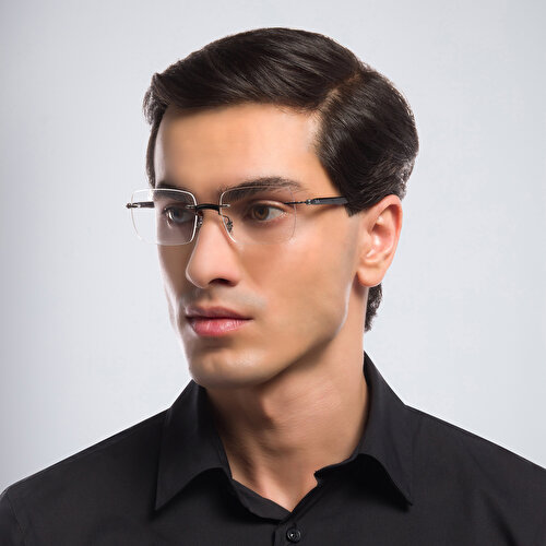 راي بان نظارة طبية مستطيلة بدون إطار للجنسين
