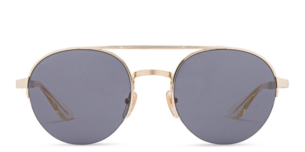 GUCCI Half-Rim Round Sunglasses