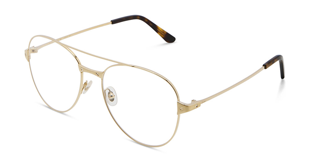 Cartier Santos de Cartier Wide Aviator Eyeglasses