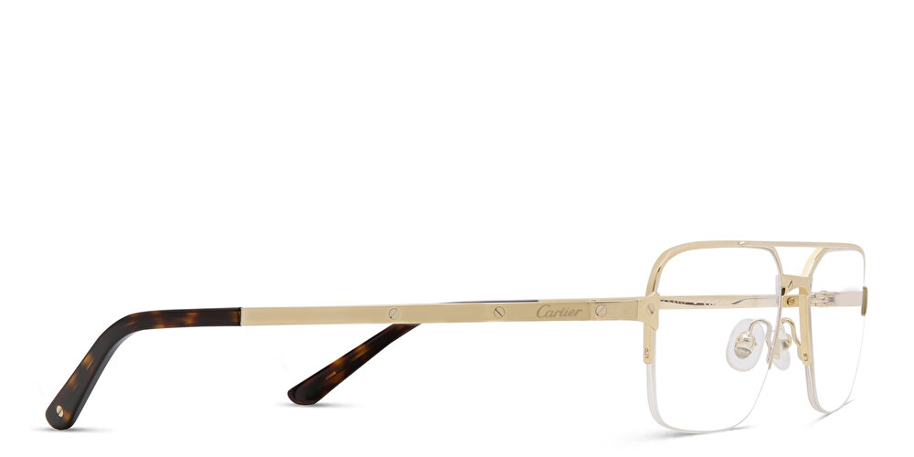 كارتييه نظارات طبية سانتوس دو كارتييه واسعة بنصف إطار