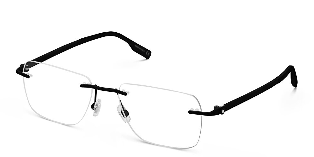 مونت بلانك نظارة طبية بإطار مستطيل واسع بدون إطار