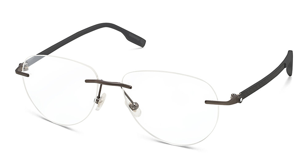 MONTBLANC Rimless Wide Aviator Eyeglasses