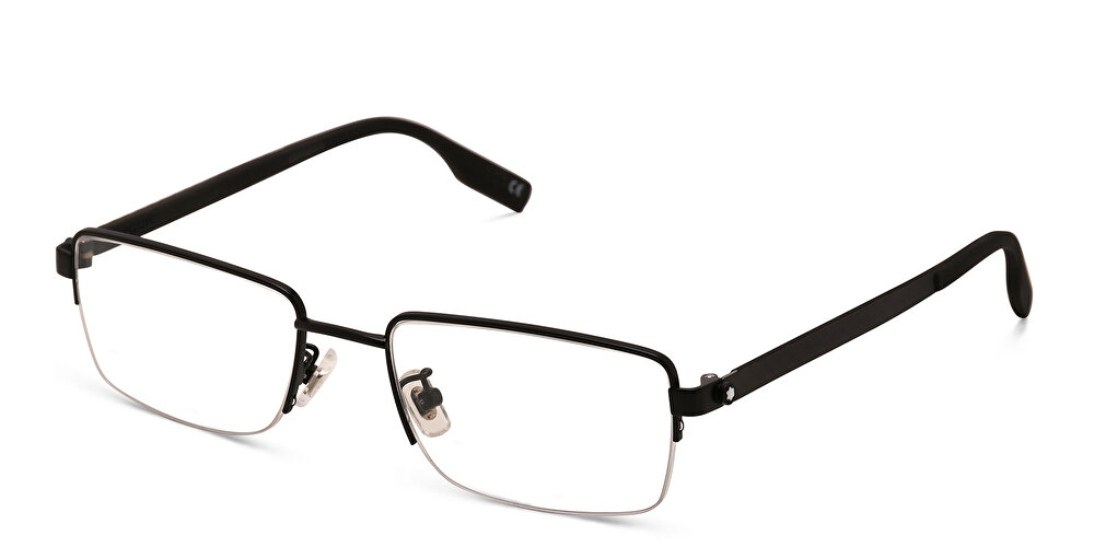 مونت بلانك نظارة طبية بإطار مستطيل واسع نصف إطار