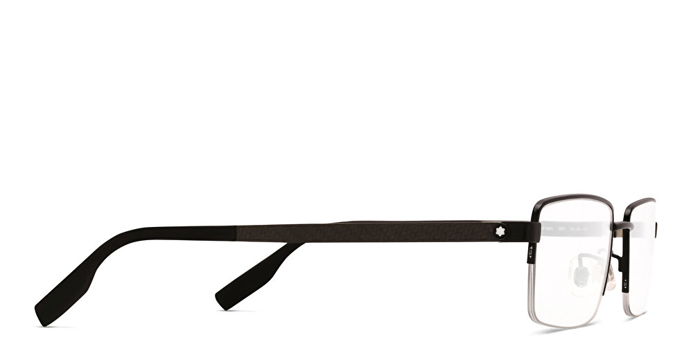 مونت بلانك نظارة طبية بإطار مستطيل واسع نصف إطار