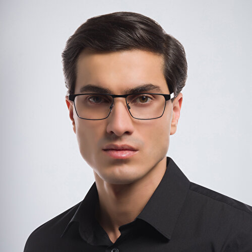 EMPORIO ARMANI Wide Rectangle Eyeglasses