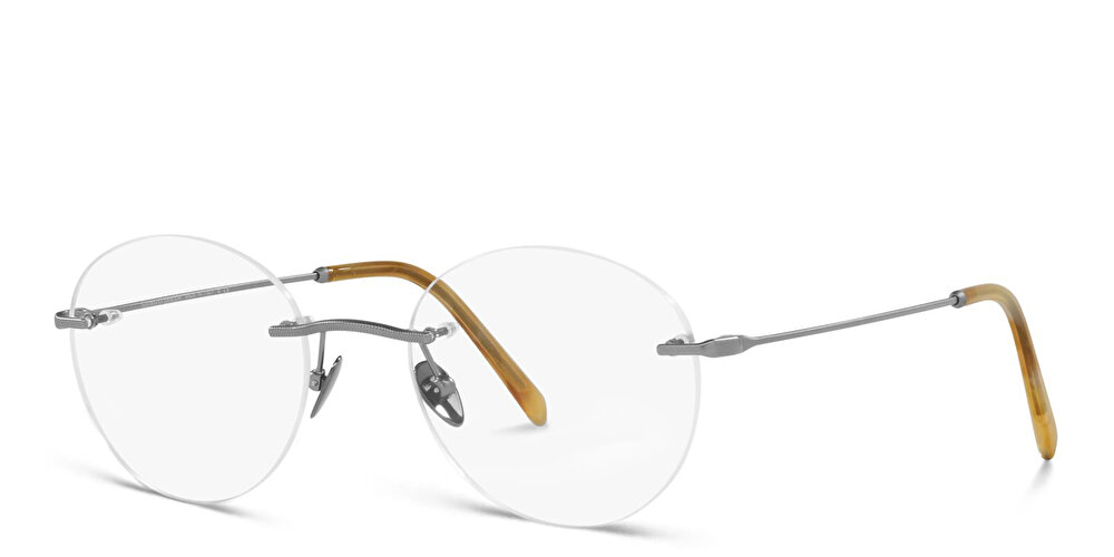 GIORGIO ARMANI Unisex Rimless Round Eyeglasses
