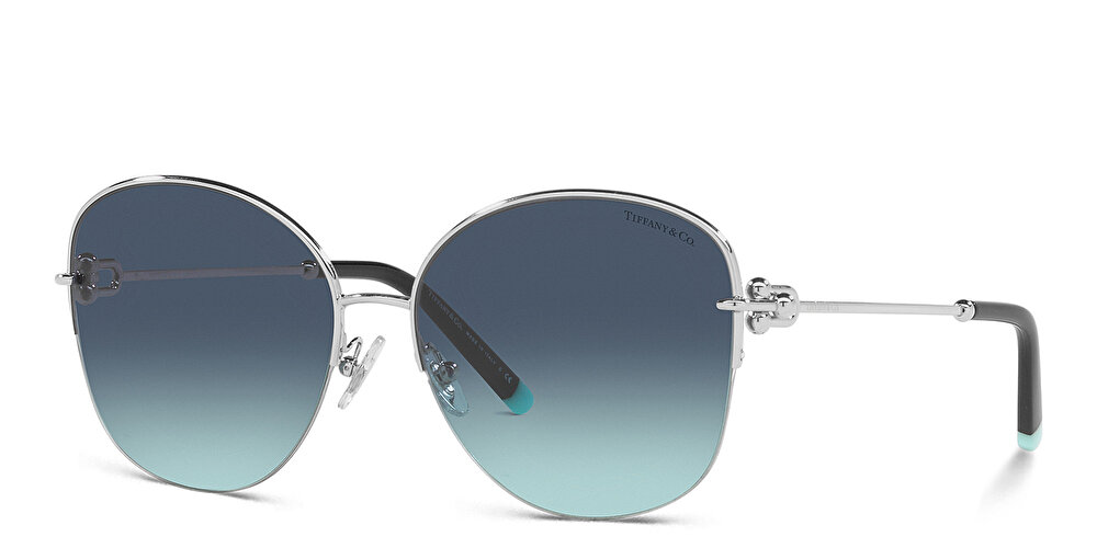 TIFFANY Half-Rim Square Sunglasses