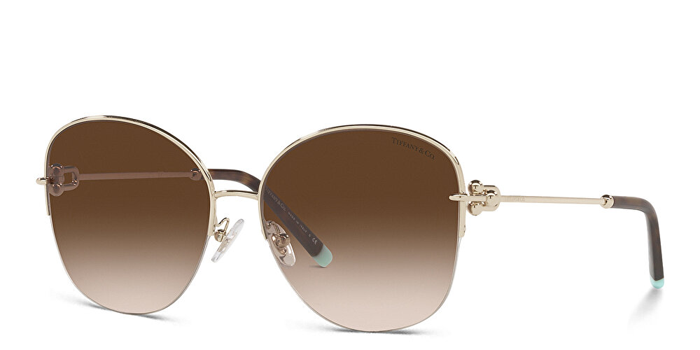 TIFFANY Half-Rim Round Sunglasses