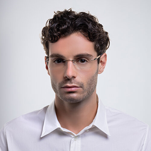 Silhouette Rimless Wide Rectangle Eyeglasses