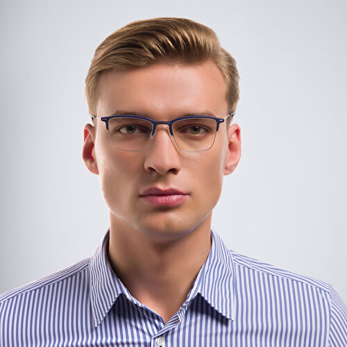 MONOGRAM Half Rim Square Eyeglasses