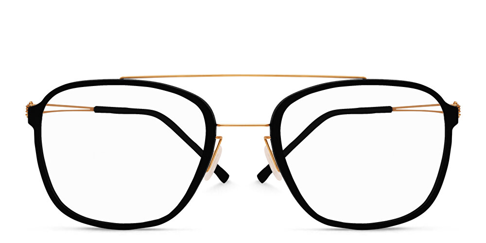 مونوجرام نظارة طبية بإطار مربع للجنسين