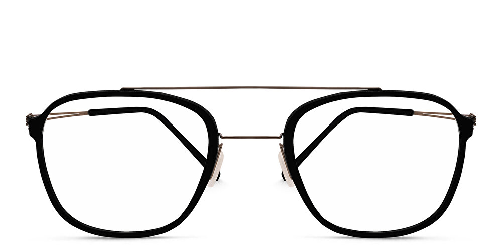 مونوجرام نظارة طبية بإطار مربع للجنسين