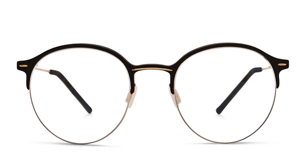 مونوجرام نظارة طبية بإطار نصف إطار دائري للجنسين